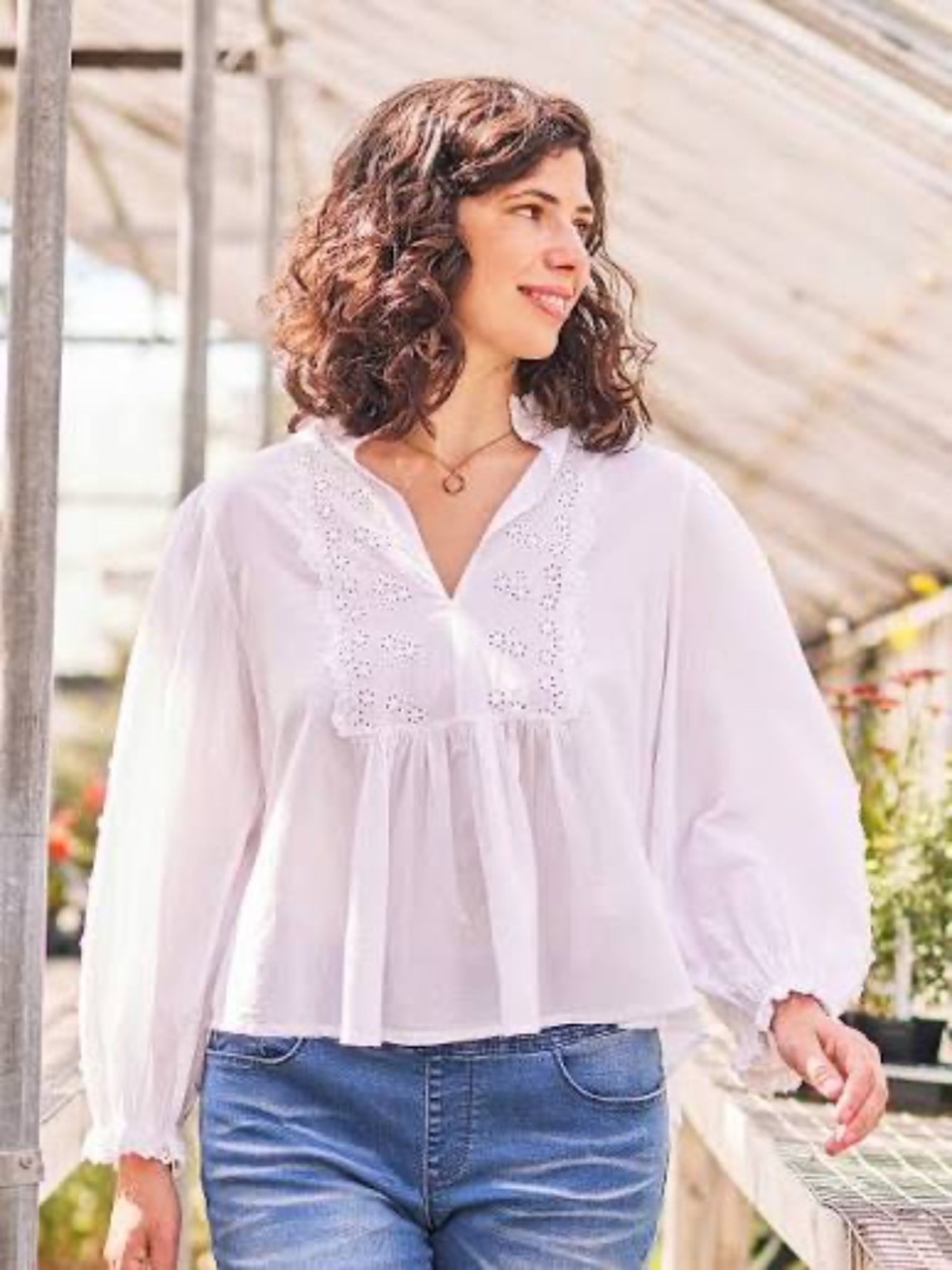 April Cornell Cotton Bostonian Blouse, M